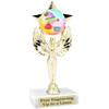 Cupcake themed trophy.  6" tall with choice of cupcake artwork.  Includes free engraved trophy plate   (7517