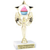 Cupcake themed trophy.  6" tall with choice of cupcake artwork.  Includes free engraved trophy plate   (7517