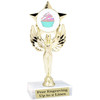 Cupcake themed trophy.  6" tall with choice of cupcake artwork.  Includes free engraved trophy plate   (7517