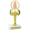 Cupcake themed trophy.  6" tall with choice of cupcake artwork.  Includes free engraved trophy plate   (80087