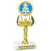 Cupcake themed trophy.  6" tall with choice of cupcake artwork.  Includes free engraved trophy plate   (80087