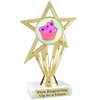 Cupcake themed trophy.  6" tall with choice of cupcake artwork.  Includes free engraved trophy plate   (ph30