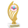 Cupcake themed trophy.  6" tall with choice of cupcake artwork.  Includes free engraved trophy plate   (ph102