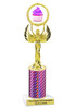 Cupcake Theme Trophy.  Choice of column color, trophy height, cupcake artwork and base!  80087