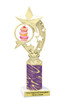 Cupcake Theme Trophy.  Choice of column color, trophy height, cupcake artwork and base!  h208