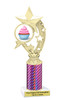 Cupcake Theme Trophy.  Choice of column color, trophy height, cupcake artwork and base!  h208