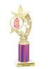 Cupcake Theme Trophy.  Choice of column color, trophy height, cupcake artwork and base!  h208