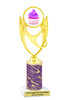 Cupcake Theme Trophy.  Choice of column color, trophy height, cupcake artwork and base!  ph28