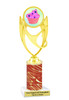 Cupcake Theme Trophy.  Choice of column color, trophy height, cupcake artwork and base!  ph28