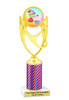Cupcake Theme Trophy.  Choice of column color, trophy height, cupcake artwork and base!  ph28