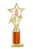 Cupcake Theme Trophy.  Choice of column color, trophy height, cupcake artwork and base!  ph30
