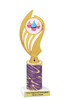 Cupcake Theme Trophy.  Choice of column color, trophy height, cupcake artwork and base!  ph102