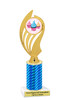 Cupcake Theme Trophy.  Choice of column color, trophy height, cupcake artwork and base!  ph102