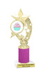 Cupcake trophy with Hot Pink Glitter column.  Choice of cupcake artwork and trophy height.  h208