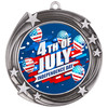 Patriotic Medal with choice of artwork. Antique Silver  2 3/4" medal includes free neck ribbon