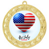  Patriotic Medal with choice of artwork. Gold  2 3/4" medal includes free neck ribbon - 935G