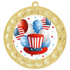  Patriotic Medal with choice of artwork. Gold  2 3/4" medal includes free neck ribbon - 935G