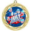 Patriotic Medal with choice of artwork. Gold  2 3/4" medal includes free neck ribbon - 938G