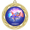 Patriotic Medal with choice of artwork. Gold  2 3/4" medal includes free neck ribbon - 938G