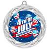 Patriotic Medal with choice of artwork. Silver  2 3/4" medal includes free neck ribbon - 938S