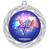 Patriotic Medal with choice of artwork. Silver  2 3/4" medal includes free neck ribbon - 938S