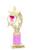 Awareness theme trophy.  Pink Glitter column with choice of art work.  Numerous heights available.  H208