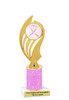 Awareness theme trophy.  Pink Glitter column with choice of art work.  Numerous heights available.  ph102