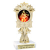 Butterfly theme trophy with choice of 8 artwork designs.  6" tall.   (mf3260