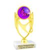 Butterfly theme trophy with choice of 8 artwork designs.  6" tall.   (ph28