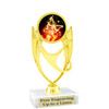Butterfly theme trophy with choice of 8 artwork designs.  6" tall.   (ph28