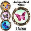 Butterfly theme medal with choice of 8 artwork designs.  930G