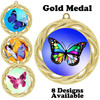  Butterfly theme medal with choice of 8 artwork designs.  938g