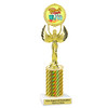 Summer - Beach theme trophy.  Choice of trophy height, column color and base. (80087