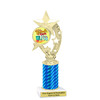 Summer - Beach theme trophy.  Choice of trophy height, column color and base. (h208