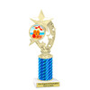 Summer - Beach theme trophy.  Choice of trophy height, column color and base. (h208