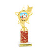 Summer - Beach theme trophy.  Choice of trophy height, column color and base. (ph27