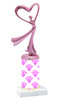 Diamond  pattern  trophy with choice of trophy height and figure - diamond 002