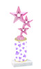 Diamond  pattern  trophy with choice of trophy height and figure - diamond 003