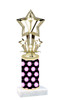 Jewel  pattern  trophy with choice of trophy height and figure - jewel 001