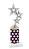 Jewel  pattern  trophy with choice of trophy height and figure - jewel 001