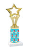 Jewel  pattern  trophy with choice of trophy height and figure - jewel 002