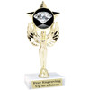 Diamond  theme trophy.    6" tall. Choice of art work and base.  (7517