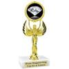 Diamond  theme trophy.    6" tall. Choice of art work and base.  (80087