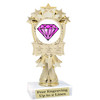 Diamond  theme trophy.    6" tall. Choice of art work and base.  (mf3260