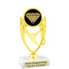 Diamond  theme trophy.    6" tall. Choice of art work and base.  (ph28