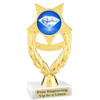 Diamond  theme trophy.    6" tall. Choice of art work and base.  (ph97