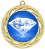 Diamond theme medal.  Gold medal finish.  Choice of 8 designs. Includes free engraving and neck ribbon  (938g