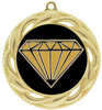 Diamond theme medal.  Gold medal finish.  Choice of 8 designs. Includes free engraving and neck ribbon  (938g