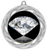  Diamond theme medal.  Silver medal finish.  Choice of 8 designs. Includes free engraving and neck ribbon  (938s