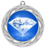  Diamond theme medal.  Silver medal finish.  Choice of 8 designs. Includes free engraving and neck ribbon  (938s